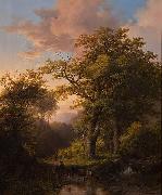 Johann Bernhard Klombeck A Forest Scene oil painting